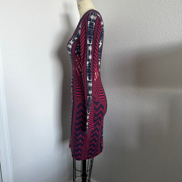 BCBGMaxAzria | Silk Cotton Jacquard Bodycon Sweater Dress size XS - Picture 5 of 8